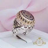 انگشتر مردانه حدید ستاره سلیمان حکاکی لیزر
