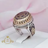 انگشتر مردانه نقره عیار ۹۲۵ حدید صینی ستاره سلیمان