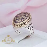 انگشتر نقره مردانه حدید صینی ستاره سلیمان