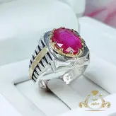 انگشتر نقره یاقوت سرخ آفریقایی