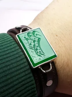 دستبند مردانه چرم یا ابالفضل العباس