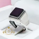 انگشتر عقیق سیاه چهار گوش مردانه نقره