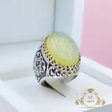 انگشتر صلوات با عقیق سبز