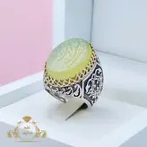 انگشتر صلوات با عقیق سبز