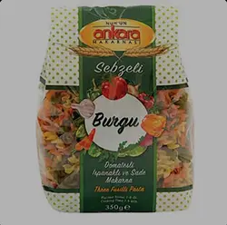 ماکارونی پیچی آنکارا Ankara Sebzeli Burgu با طعم سبزیجات 350 گرم