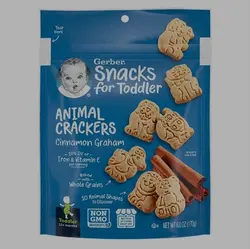 اسنک کاراکرس گربر مدل حیوانات با طعم دارچین و غلات بالای 12 ماه حجم 170 گرم