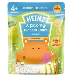 سرلاک برنج با گلابی هاینز Heinz حاوی امگا3 وزن ۲۰۰ گرم+4ماه