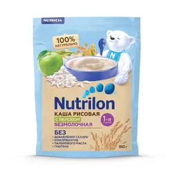 سرلاک بدون شیر و بدون گلوتن برنج با طعم سیب نوتریلون ۱۸۰گرم