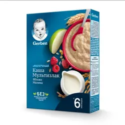 سرلاک گربر پنج غله با طعم بلوبری و تمشک وزن ۱۸۰ گرم