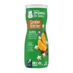 پاف ارگانیک با طعم زغال اخته و پرتقال گربر Gerber‌وزن 42گرم
