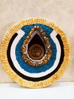 دیوارکوب سفالی طرح چشم نظر بسیار شیک