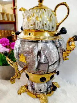 سماور قوری سه‌کاره ترموکوپل‌دار ۶ لیتری هزینه ارسال پس کرایه بامشتری - فروشگاه اینترنتی لیان