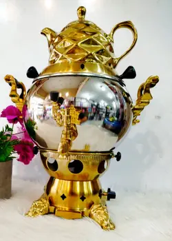 سماور قوری سه‌کاره ترموکوپل‌دار ۶ لیتری هزینه ارسال پس کرایه بامشتری - فروشگاه اینترنتی لیان