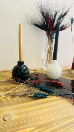 جاشمعی کروی سنگی(جاشمعی/جا شمعی)سنگ مرمر کد محصول ONO50801(هدیه تولد _هدیه روز مادر_ هدیه روز زن-جهیزیه عروس _هدیه منزل نو_ست مدیریتی_هدیه شیک_هدیه ارزان)