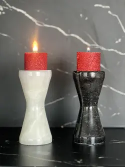 جاشمعی و جاوارمر سنگی(جا شمعی/جاشمعی) مدل ONO50302(هدیه تولد _هدیه روز مادر_ هدیه روز زن-جهیزیه عروس _هدیه منزل نو_ست مدیریتی_هدیه شیک_هدیه ارزان)