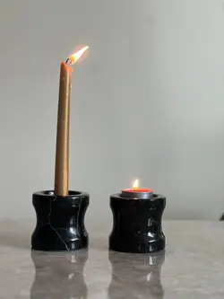 شمعدان(جاشمعی/جا شمعی) و جا وارمری سنگی مدل ONO50102(هدیه تولد _هدیه روز مادر_ هدیه روز زن-جهیزیه عروس _هدیه منزل نو_ست مدیریتی_هدیه شیک_هدیه ارزان)