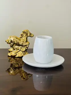 ست فنجان و نعلبکی سنگی مرمریت سفید (کاپ قهوه خوری-فنجان قهوه خوری- -چایی خوری )کد محصول ONO80502(هدیه تولد _هدیه روز مادر_ هدیه روز زن-جهیزیه عروس _هدیه منزل نو_ست مدیریتی_هدیه شیک_هدیه ارزان)