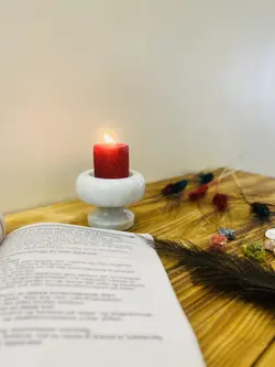 جاشمعی و جاوارمری سنگی مرمریت سفید کد محصول ONO50401(هدیه تولد _هدیه روز مادر_ هدیه روز زن_هدیه منزل نو_ست مدیریتی_هدیه شیک_هدیه ارزان)