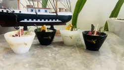 جاشمعی سنگی مرمر و مرمریت با شمع مدل ONO5056021 (هدیه تولد _هدیه روز مادر_ هدیه روز زن-جهیزیه عروس _هدیه منزل نو_هدیه شیک)