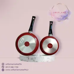 ست ماهیتابه تفلون دوتایی 20 و 24 سانتی متر مهتاب ترکیه