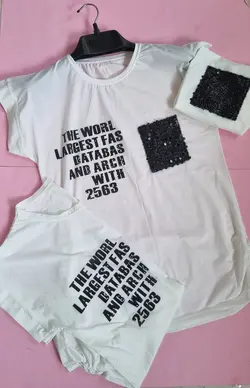 تیشرت تک جیب پولک دار