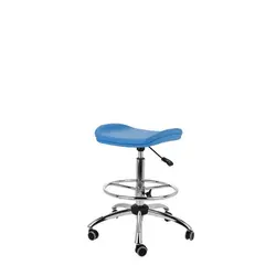صندلی آزمایشگاهی رکابدار حلقه گرد بدون پشتی (تابوره) آرام گستر مدل دانین