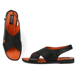 صندل زنانه روفرشی چرم مدل آدلی 102