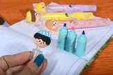 هایلایتر سه رنگ عروسکی
