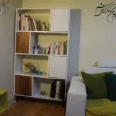 کتابخانه طرح Z بسیار جادار وکاربردی در دو رنگ سفید و گردویی و ترکیبی