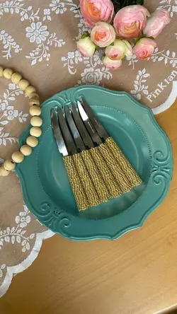 کارد و چنگال نگین دار