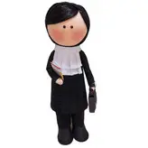 عروسک مدل روسی طرح خانم وکیل کد dg-101 ارتفاع 38 سانتی متر