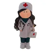 عروسک مدل روسی طرح پرستار مو فر کد dg-15 ارتفاع 30 سانتی متر