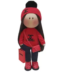 عروسک مدل روسی طرح دختر کد dg-008-1 ارتفاع 35 سانتی متر