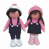 عروسک طرح روسی کد A5 ارتفاع 20 سانتی متر مجموعه دو عددی