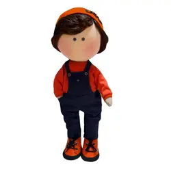 عروسک مدل روسی طرح پسر پیشبندی کد dg-14 ارتفاع 35 سانتی متر