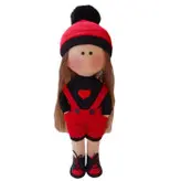 عروسک مدل روسی طرح دختر شلوارک پیشبندی ارتفاع 35 سانتی متر