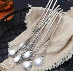 قاشق شربت نی دار استیل