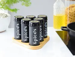 جاادویه 6 تایی فلزی کف چوب