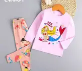 بلوز و شلوار راحتی پری دریایی دخترانه 080