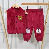 ست جلیقه و شلوار مخمل خرسی 185