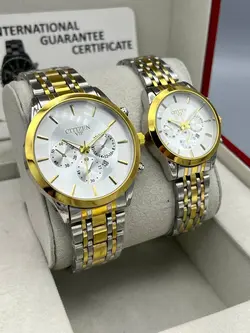 🆔 شناسه : #13831 👚نام : ‏ ⌚️ citizen VIP  ⌚️ For MEN &women ست vip سیتیزن آقا و خانم باهم دارای جعبه کادویی بالشتک دار و ضمانت دارای گارانتی ۶ ماه موتور وارداتی از دبی ‏کیفیت عالی ساعت اسپرت رنگ بندی کامل دارای روز شمار (  تقویم ) 👗فوق لاکچری 🔥🔥🔥 🧵جنس : بند استیل 🖌 رنگ بندی : کدیک - کددو - ⚜️ سایز ها : set -