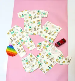 پنج تیکه نوزادی طرح اسپرت دخترانه و پسران سایز ۱ تا ۳ قیمت ۱۶۰ ارسال رایگان