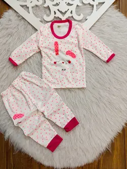 بلوز و شلوار نوزادی سایز 1 تا 3 طرح چشمک