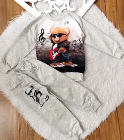 بلوز و شلوار پسرانه چاپ تدی سایز ۴۵