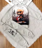 بلوز و شلوار پسرانه چاپ تدی سایز ۴۵