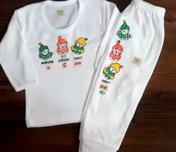 تیکه ای ، سیسمونی بلوز و شلوار نوزادی طرح شب و روز سیسمونی اسپرت ارزان سایز ۱ تا ۳