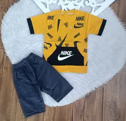 تیشرت و شلوارک پسرانه نایک جلو جیب سایز 40 تا 50