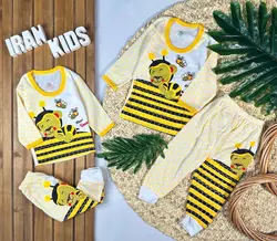 لباس تیکه ای نوزادی زنبوری سایز ۱ تا ۶