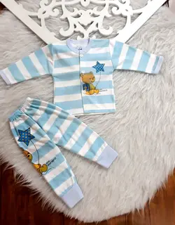 بلوز و شلوار نوزادی سایز ۱ تا ۳ پنبه اعلا طرح خرس