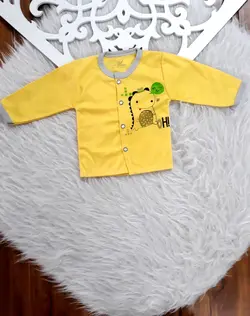 بلوزجلوباز یا مانتو نوزادی سایز ۱ تا ۳ پنبه اعلا طرح دایناسور